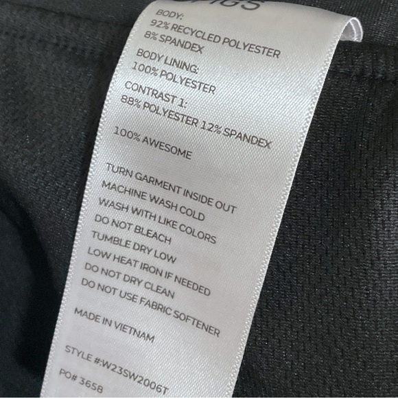 Figs Yola FreeX Lined Straight Leg Scrub Pants Sz L Tall Black Medical Healthcar - Picture 9 of 9